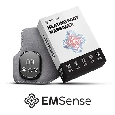 EMSense EMS foot massager wrap for neuropathy and foot pain